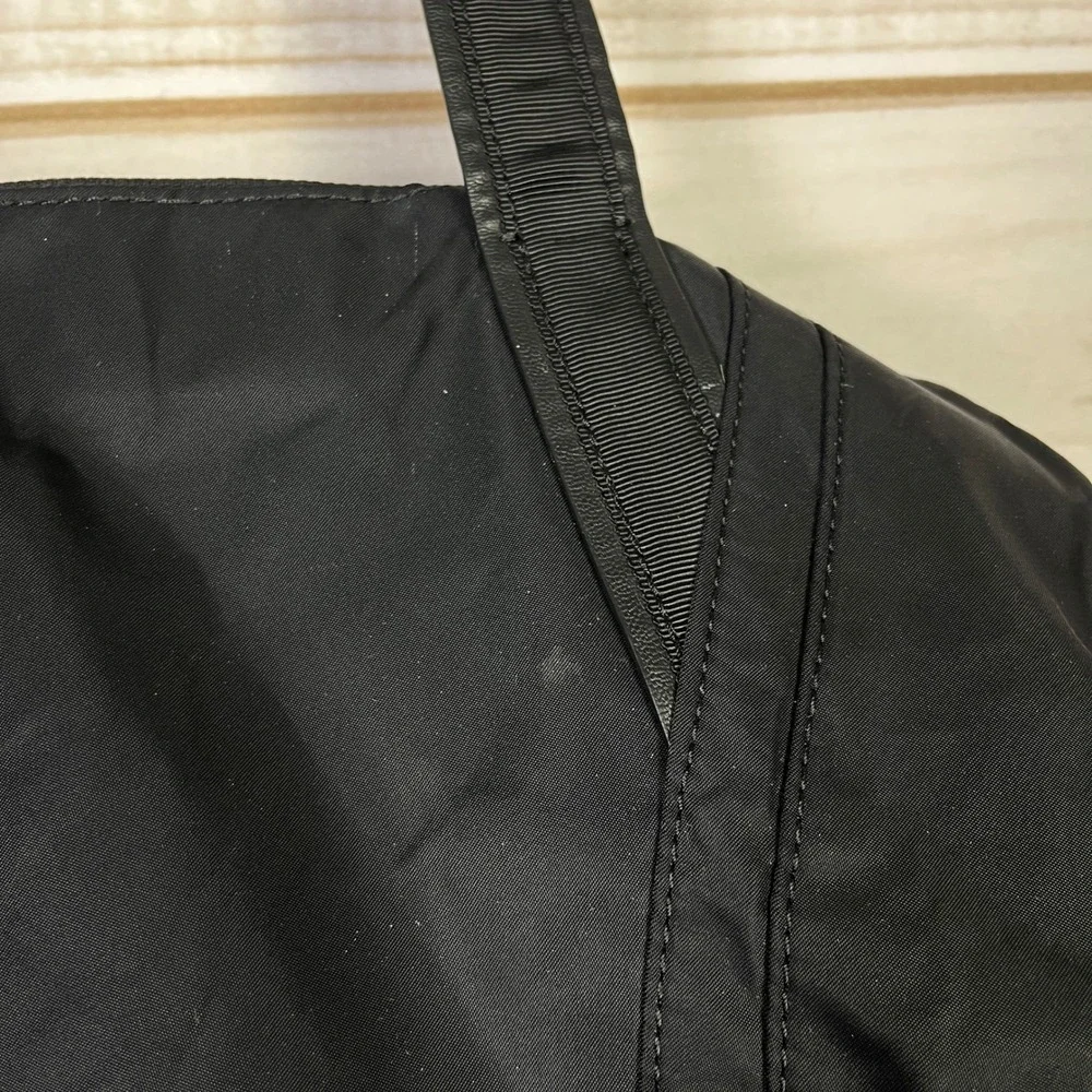 Lululemon Black Nylon Duffel Tote Bag Gym Travel Crossbody Shoulder Bag